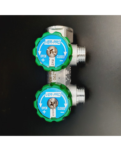 Коллектор регулирующий плоский и 3/4-16-2 вых.VER-PRO(25/1шт), VIEIR