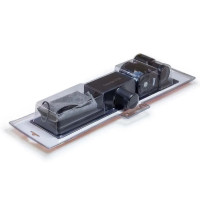 Душевой трап (защита от запаха: сухой+гидрозатвор) черный матовый  500*70(1/4)