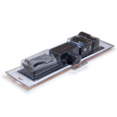 Душевой трап (защита от запаха: сухой+гидрозатвор) черный матовый  400*70