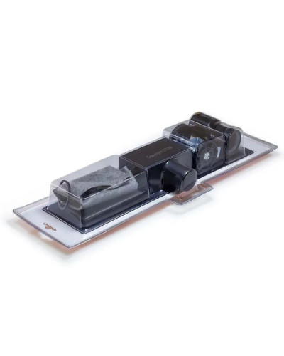 Душевой трап (защита от запаха: сухой+гидрозатвор) черный матовый  400*70, TIM