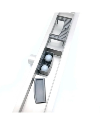 Душевой лоток с решеткой под кладку плитки  защита от запаха:(сухой +гидрозатвор) (70*400мм)(1/4), TIM