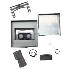 Трап душевой (горизонтальный) под кладку плитки (защита от запаха:сухой+гидрозатвор) 15*15(1/4)