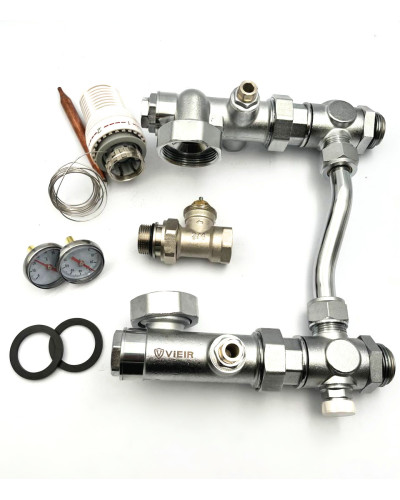 Насосно-смесительный узел для теплого пола 130мм 10БАР ViEiR(5/1шт), VIEIR