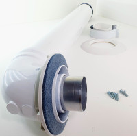 Комплект коаксиальный 60х100-850 схомутом, фланцем и втулкой