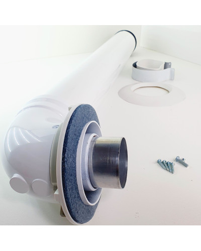 Комплект коаксиальный 60х100-850 схомутом, фланцем и втулкой, УТДК