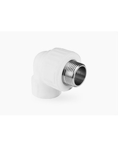 Угольник переходной с наружной резьбой 25х1/2" (90/15) (Valfex) БЕЛЫЙ
