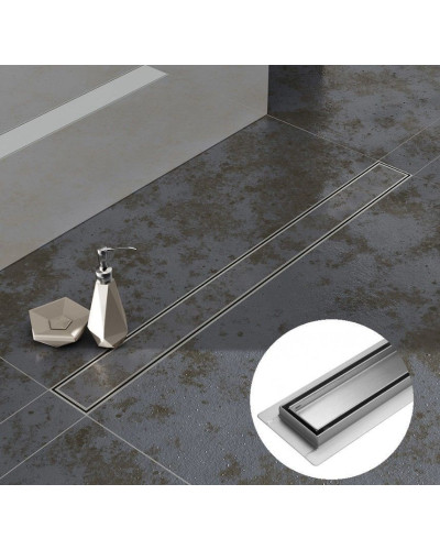 Душевой лоток с решеткой под кладку плитки  защита от запаха:(сухой +гидрозатвор) (70*400мм)(1/4), TIM